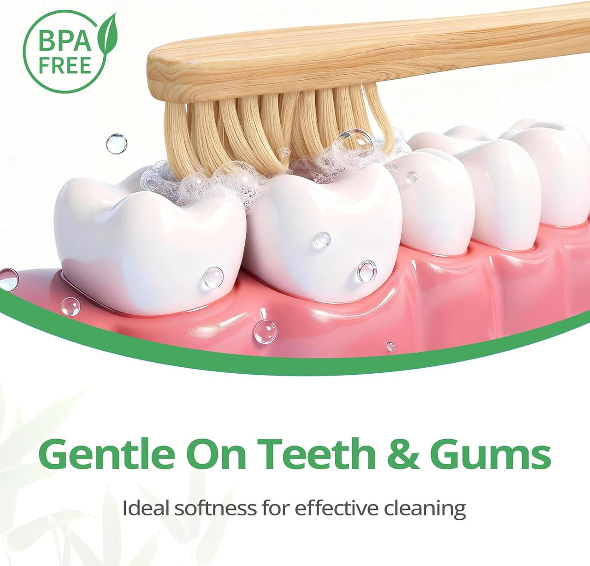 Balveruno® Bamboo Toothbrushes 12 Pack BPA Free Soft Bristles Toothbrush