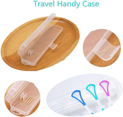 Balveruno® Tongue Scraper Cleaner 100% BPA Free Tongue Scrapers with Travel Handy