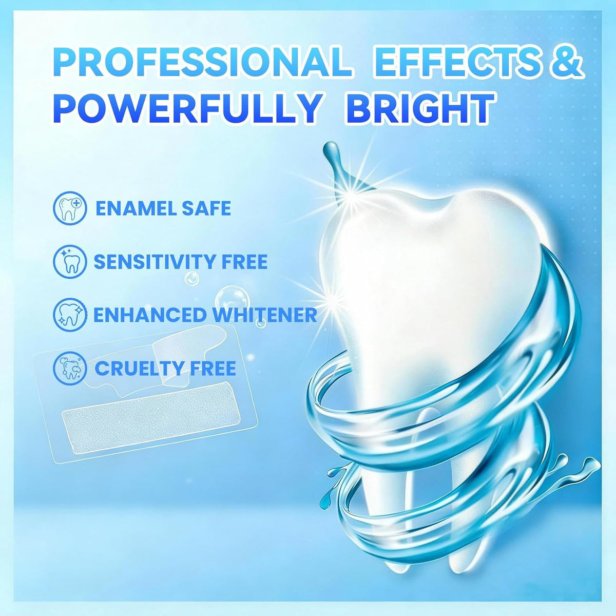 Balveruno® Teeth-Whitening Strips for Sensitive Teeth - Teeth Whitening Kit Professional Effects, Teeth Whitener for Enamel Safe, 14 White Strips (7 Day Treatment)